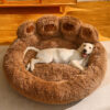 Warm Bear Paw Shape Super Soft Cushion Calm Bed - Image 3