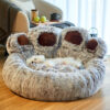 Warm Bear Paw Shape Super Soft Cushion Calm Bed - Image 6