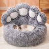 Warm Bear Paw Shape Super Soft Cushion Calm Bed - Image 7